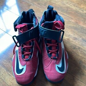 Red, white and black sneakers